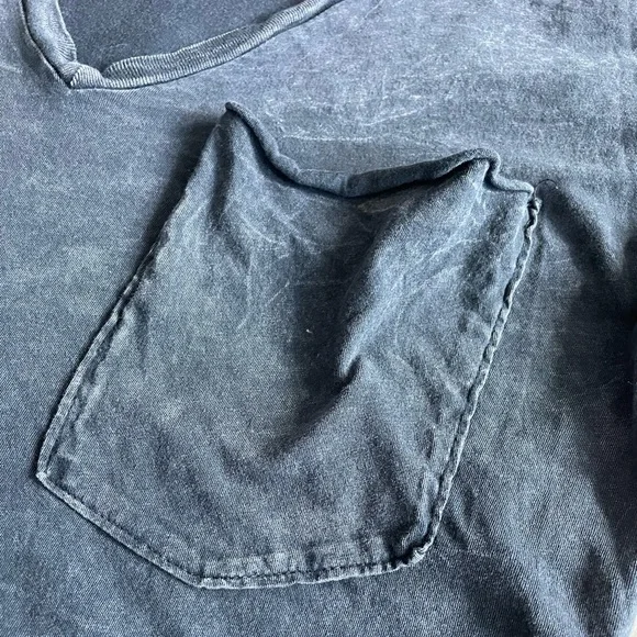 Truly Madly Deeply | XS Women’s Black T-Shirt with White Wash Design and Pocket - Picture 5 of 9